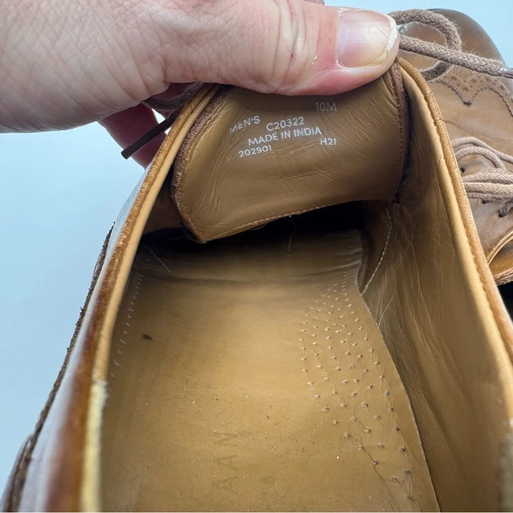 Cole Haan Warren Wingtip Oxford Dress Shoes Men’s Size 10 Brown Leather Classic